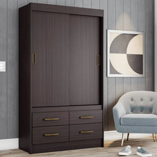 Grande armoire penderie Amalfi avec portes coulissantes